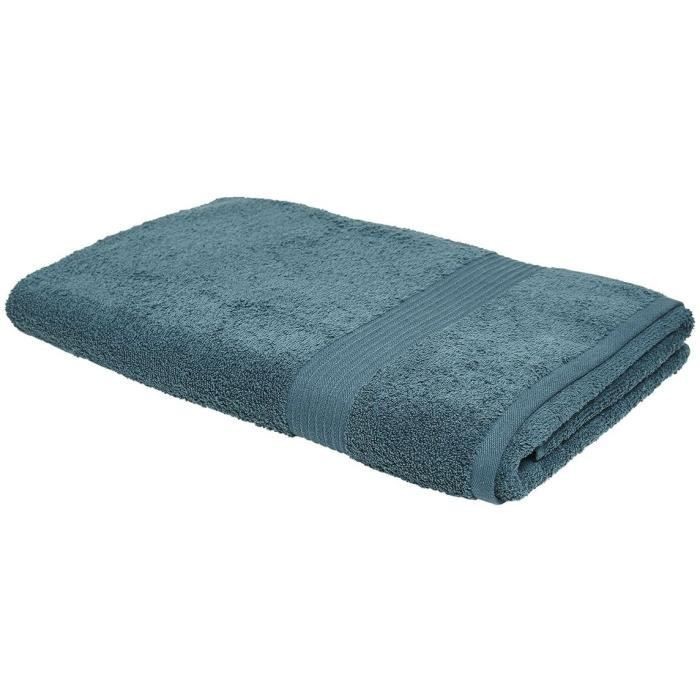 Maxi drap de bain paon en pur coton idéal pour la piscine et le spa