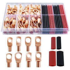 80 Pcs Copper Wire Lugs, Battery Terminal Connectors AWG 8 6 12/10 with Heat ...