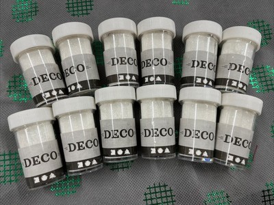 Bastler Konvolut weiß Glitzertöpfe x 12 NEU Deko Glitzer Restposten Bastelpaket