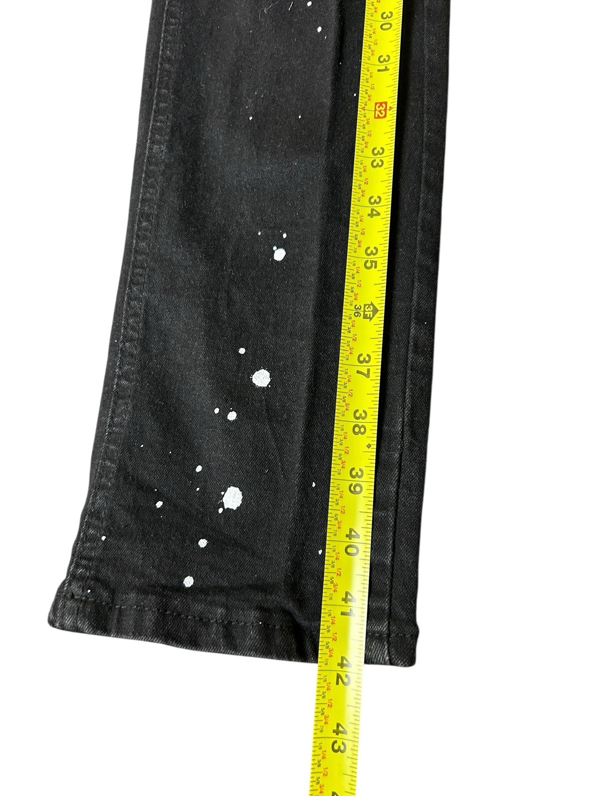 Waimea Distressed Patchwork Paint Splatter Jeans … - image 10