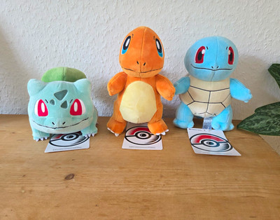 Pokémon Center Japan plush toy Set Bisasam Glumanda Schiggy Original + Tags