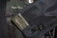 Raffaele Caruso Blue Striped S160s Wool 2Pc S...