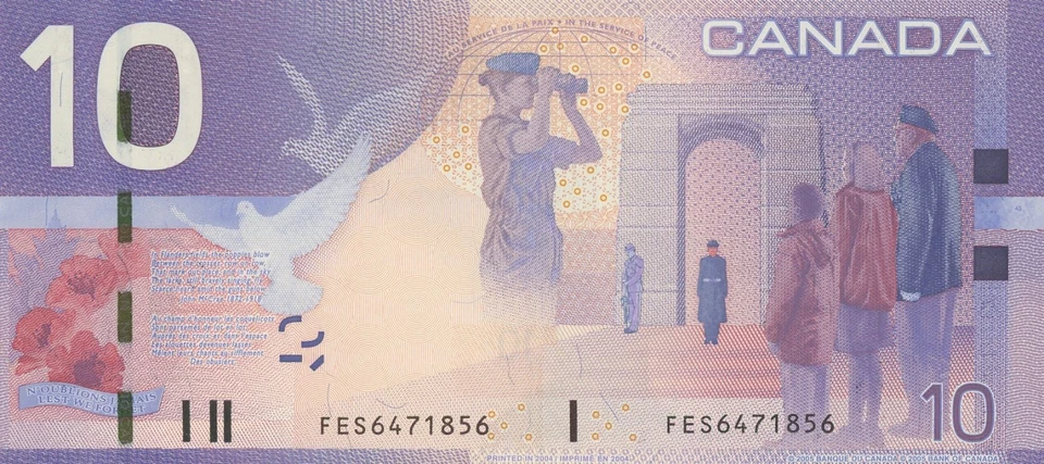 Canada $10 2005 Bank of Canada AUNC SN# FES6471856 - Image 2 of 2