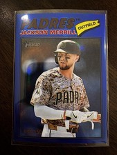 2026 Topps Heritage Jackson Merrill Chrome Blue Refractor /150 Padres