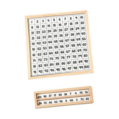 Holz 1-100 Zahlenbrett Holz Zahlenzähl Tablett Entwicklung Spielzeug Unterricht