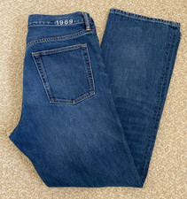 GAP Easy Fit Straight Leg Blue Denim Jeans Mens Size 33x32