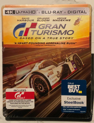 Gran Turismo Limited Edition SteelBook (4K Ultra HD UHD+Blu-ray+Digital NEW