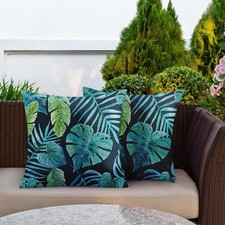 Greenery Tropical Plants Outdoor Waterproof Throw Pillow Covers 18 x 18 Inch ...