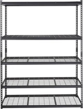 Storage Shelving Unit 5 Tier Adjustable Shelves,60''W Garage Storage Shelves