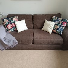 Next Brown Comfy Sofa 3 Seater Couch Excellent Condition.  