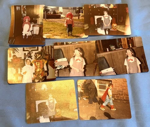 8 Vintage 1979 Color Photos People Family Children Halloween