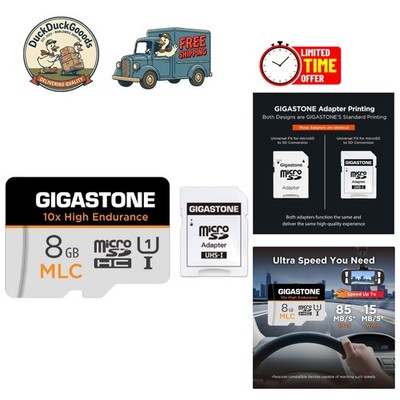 8GB MLC Micro SD Card - Ideal for Full HD Dash & Security Recording