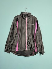 Muddyfox lightweight Women cycling jacket,black/pinkTrim,Size 16,shower Proof