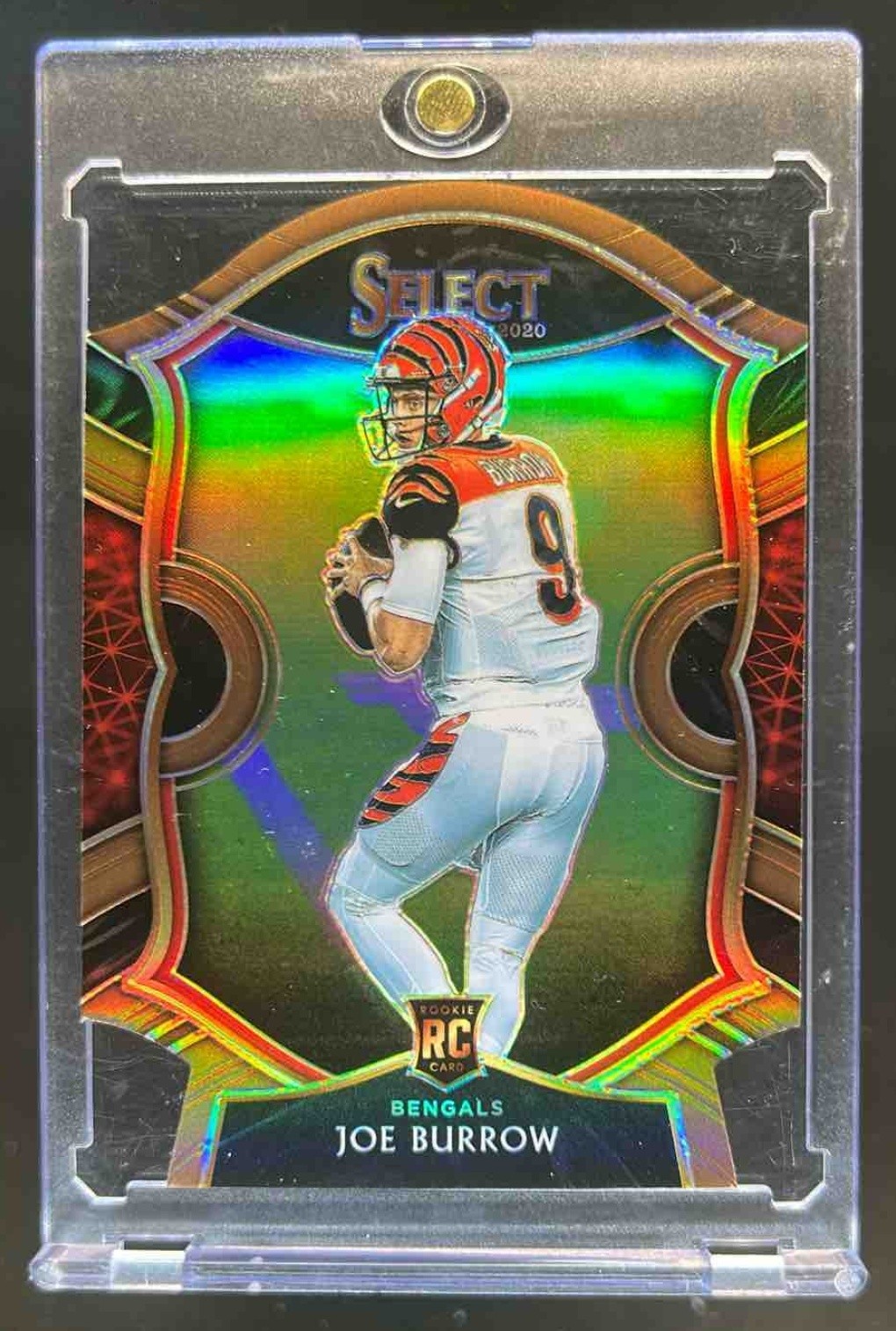2020 Select Joe Burrow RC Copper Prizm Die Cut Concourse #110/355 Bengals
