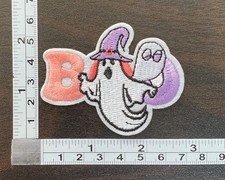 BOO Ghost Witch Halloween Embroidered Iron On Patch