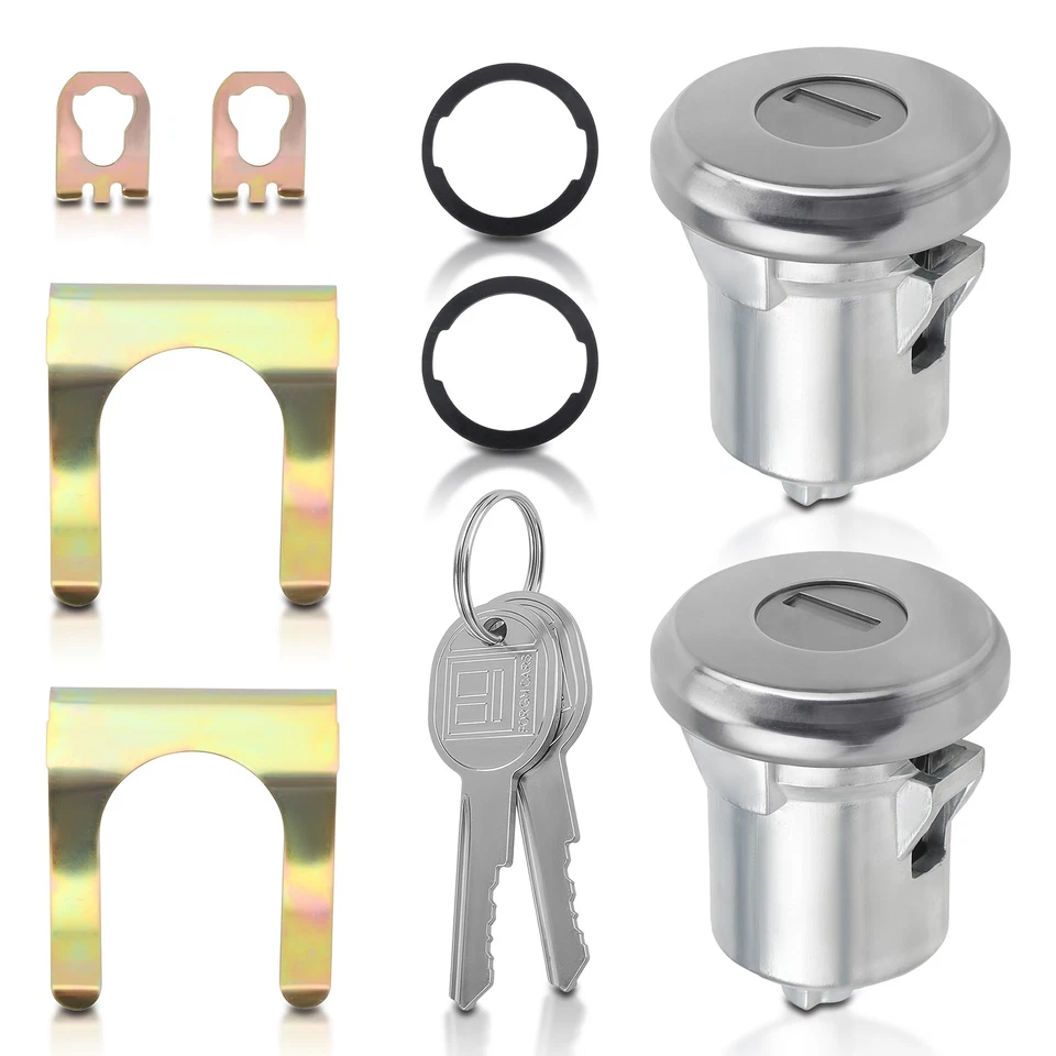 1 пара цилиндров дверного замка с ключом для Chevrolet GMC Buick Cadillac Pontiac L&R - Изображение 2 из 4