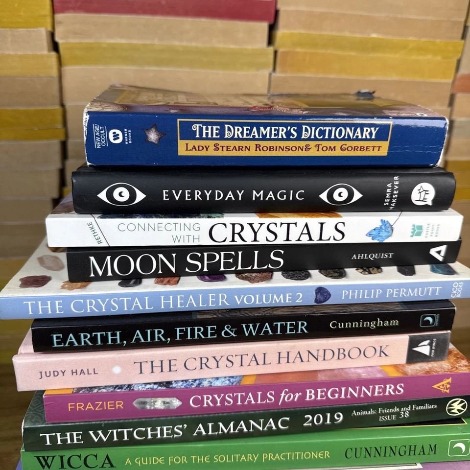 Lot Of 14 Crystals Wicca Spells Dreams Paperback Hardcover Collection - Image 2 of 4