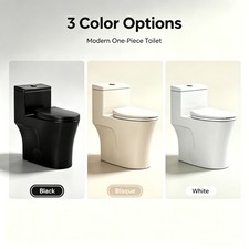 HOROW One-piece Toilet 1.1/1.6 GPF Dual Flush Elongated Toilet Seat Included