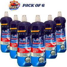 Finish Rinse Aid Shine Protect 800ml Spotless Glasses Drying Dishwasher 6X