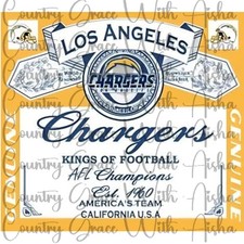 20oz Skinny Tumbler Chargers Football Sublimation Transfer Ready To Press