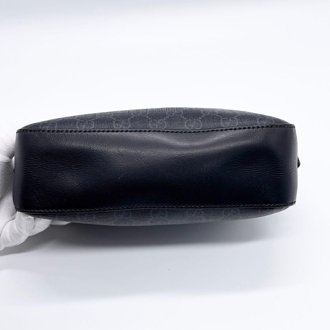 Gucci Men's Shoulder Bag Crossbody GG Supreme PVC Leather Black Sherry Line thumbnail 9