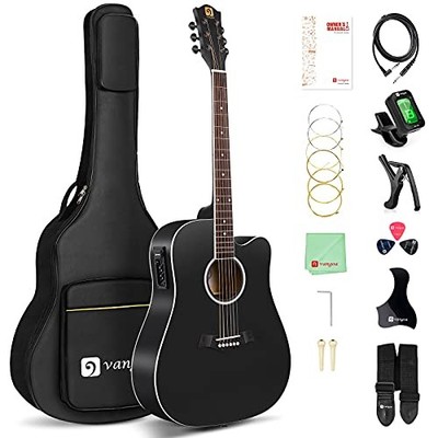 Elektrische Akustikgitarre 41 Zoll 4 Band EQ Cutaway volle Größe