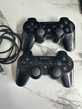 Bundle of 2 Official Sony PlayStation 3 DualShock 3 Wireless Controllers - Black