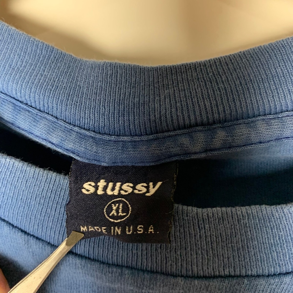 STUSSY 90s VINTAGE T-SHIRT RARE MADE IN USA SNEAKER PRINT SINGLE