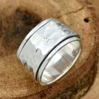 Solid 925 Sterling Band & Statement Spinner Ring Handmade Jewelry Ring All Size