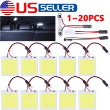 48smd Cob White Led Panel Festoon T10 Ba9s Car Interior Dome Map Light Bulbs Usa