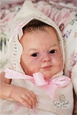 Studio-Puppe Baby MÄDCHEN Reborn Sanya von Gudrun Legler 20 Zoll