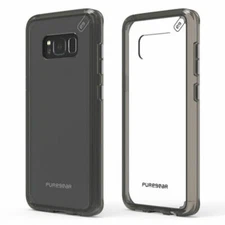 New - PureGear Slim Shell Pro Case Samsung Galaxy S8+ Plus Clear / Grey (61758)