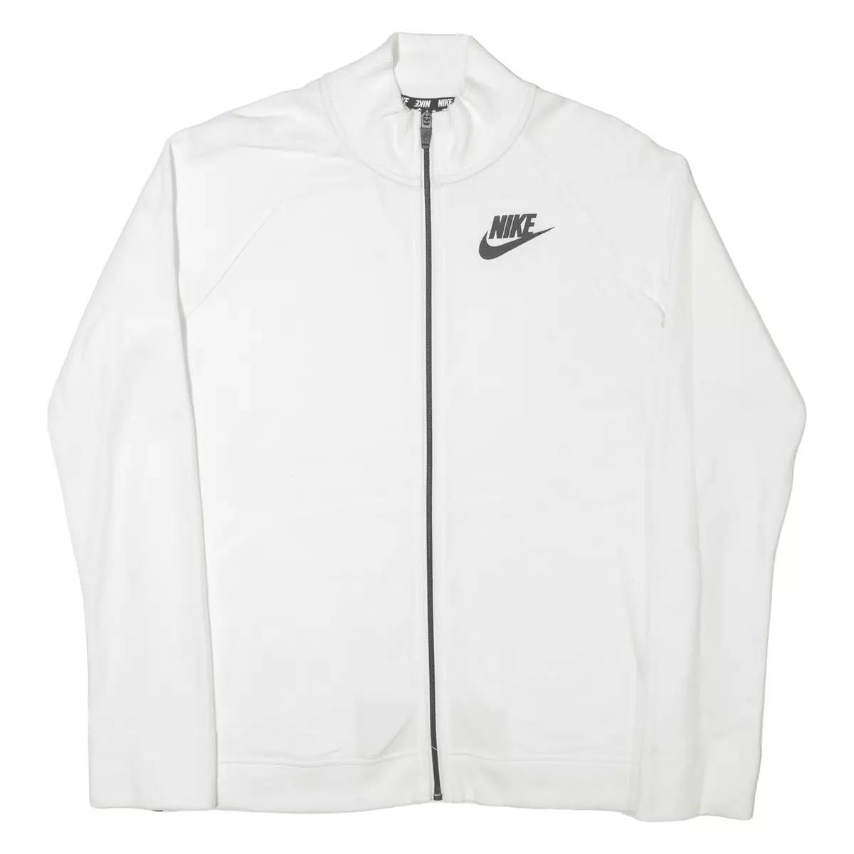 Nike white track best sale jacket