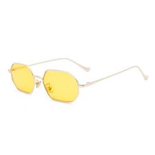 Hipster Sunglasses Men Women Geometric Square Small Vintage Metal Frame Glasses
