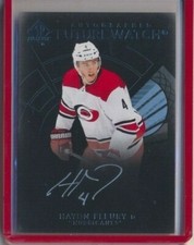 2017-18 SP Authentic Future Watch BLACK AUTO 148 Hayden Fleury Hurricanes