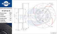 Rotinger 2X Bremsscheibe Hinten Ø254.7 Mm Voll Gelocht FüR VW Golf V 1K1 1.4