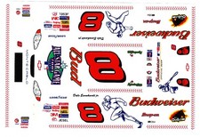  8 Dale Earnhardt jr Bud All Stars 1/24th Peel N Stick Tear Proof Vinyl decals