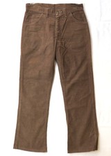 Lee Riders Corduroy Vintage Pants 1970's Patch Talon Boot Union Made Tag Brown