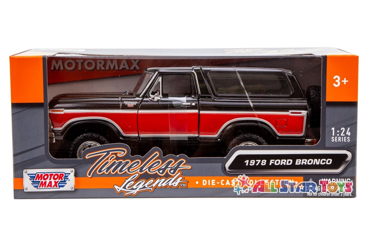 1978 FORD BRONCO RANGER XLT BLACK & RED 1/24 DIECAST MODEL