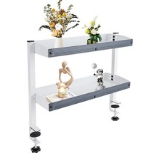 Desk Organizer Shelf, Clamp-on Desk Storage Shelves Desktop or Under-Desk