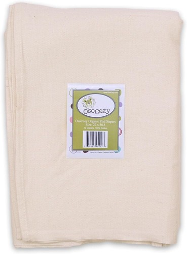 Cost-Saving Organic Baby Diapers - 12 Natural Birdseye Cloth Nappies, 27x30.5 - Picture 11 of 11