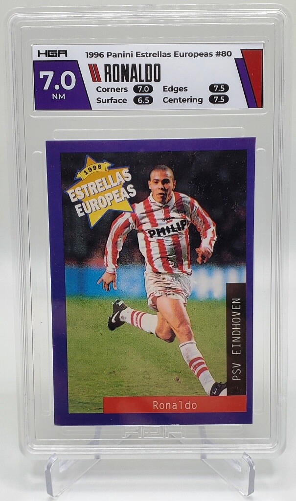 Ronaldo PSV Eindhoven #80 - 1996 Panini Estrellas Europeas - 7.0 HGA