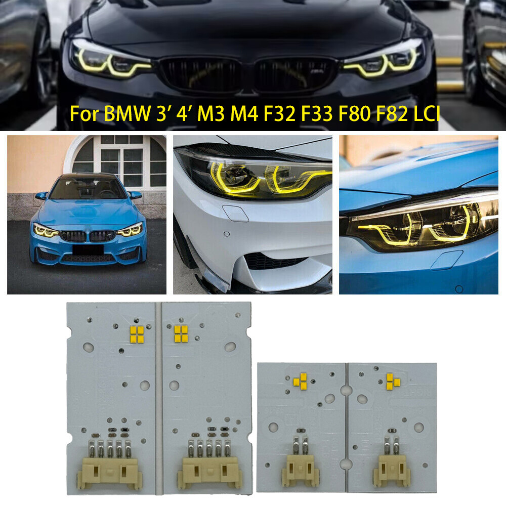 Yellow Angel Eyes DRL LED Boards For BMW M3 F82 M4 F32 LCI