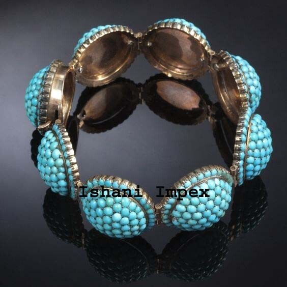 Bangle Turquoise 925 Sterling Silver Victorian Bracelet Bangle-image