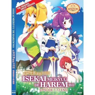 DVD Anime UNCUT Version Isekai Meikyuu de Harem wo Volume 1-12 English Subs