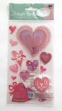LOVE  PASSION SPJBLG153 Hearts Ribbon Love Epoxy EK Success Jolees NEW HTF