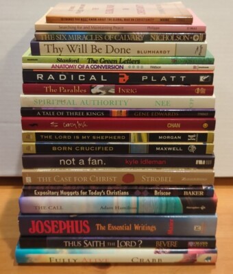 Lot 20 Christian Theology Books: Francis Chan L E Maxwell Robert J Morgan VG!