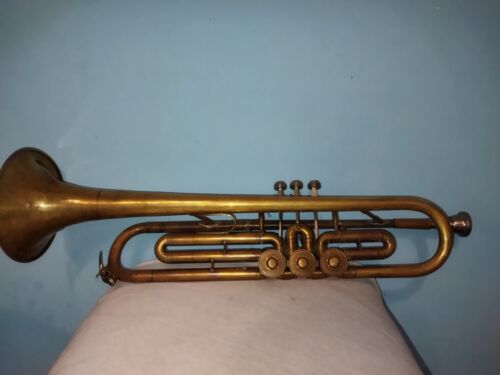 Old valve trumpet Kiev factory 1980 USSR. - Picture 1 of 15