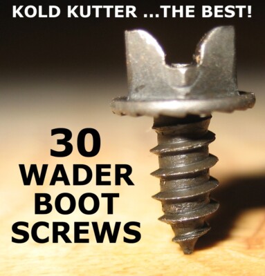 Kold Kutter Wader Boot Studs - The Best! - 30 screws size 3/8'' 9mm - only £6.99