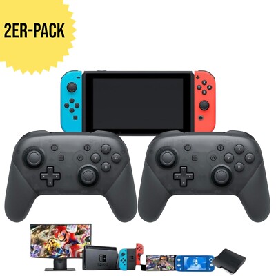 2ER-PACK Wireless Gaming Pro Controller für Nintendo Switch | Dual-Shock 6-Axis